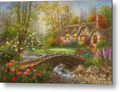 Home Sweet Home
Buildings Metal Print featuring the painting Home Sweet Home by Nicky Boehme