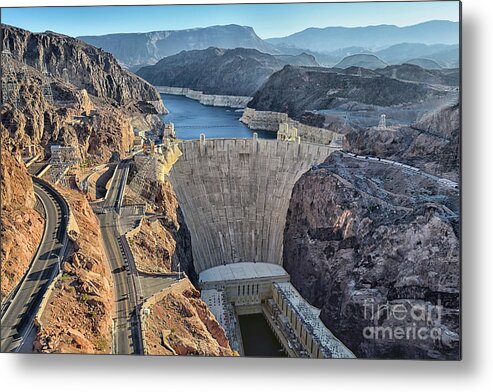 Top Artist Metal Print featuring the photograph Hoover Dam in the Morning by Norman Gabitzsch