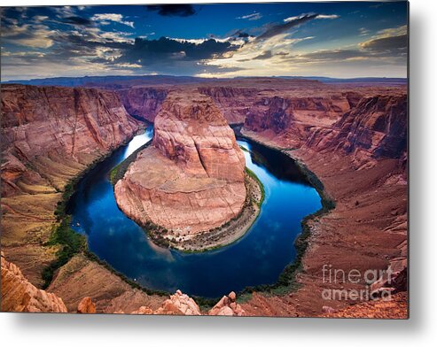 Usa Metal Print featuring the photograph Horseshoe Bend Canyon And Colorado by Ronnybas Frimages