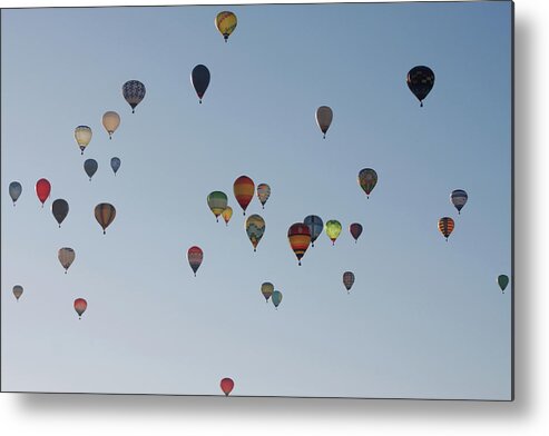 Celebration Metal Print featuring the photograph Hot Air Balloons In The Sky by Sami Hurmerinta