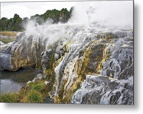 Mineral Metal Print featuring the photograph Hot Springs In Rotorua, New Zealand by Design Pics