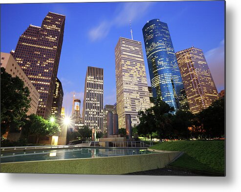 Downtown District Metal Print featuring the photograph Houston, Texas by Jumper