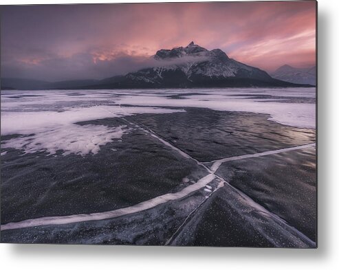 Canada Metal Print featuring the photograph Ice Cracks by Tom Meier