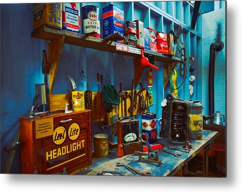  Metal Print featuring the photograph In the Garage by Rodney Lee Williams