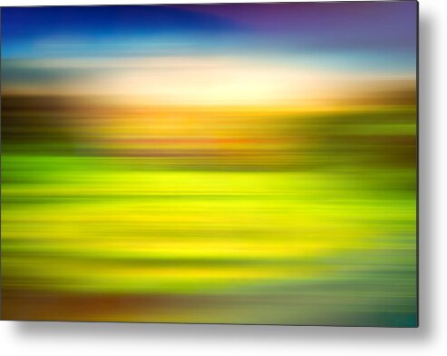India Metal Print featuring the photograph India Colors - Abstract Rural Panorama by Stefano Senise