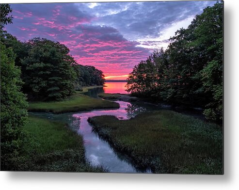 South Freeport Harbor Maine Metal Print featuring the photograph Inlet Sunrise by Tom Singleton