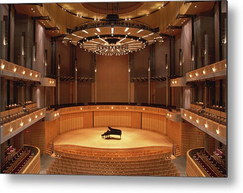 Empty Metal Print featuring the photograph Interior Of Empty Theater, Piano At by Ivan Hunter