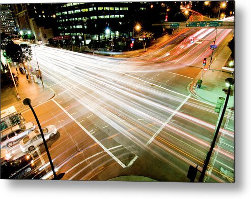 Working Metal Print featuring the photograph Intersection by Adamkaz