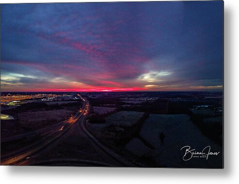  Metal Print featuring the photograph Interstate Sunrise by Brian Jones