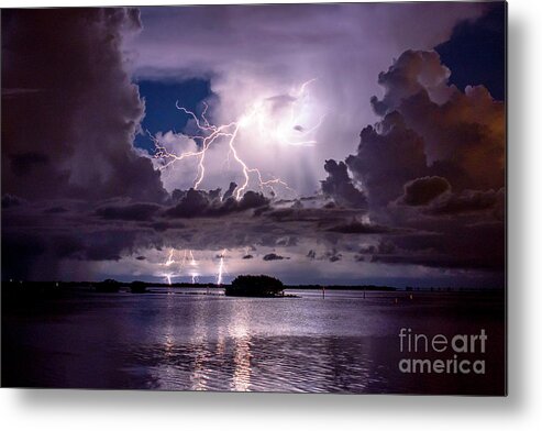 Lightning Metal Print featuring the photograph Island Life by Quinn Sedam
