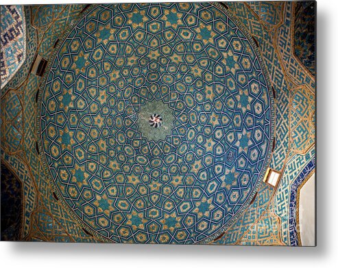 Yazd Metal Print featuring the photograph Jameh Mosque, Yazd, Iran by Sergio Formoso