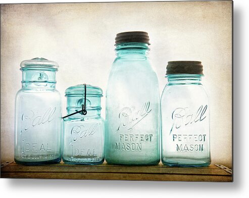 Jars 4 Metal Print featuring the photograph Jars 4 by Jessica Rogers