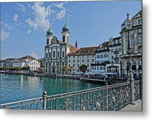 Lucerne Metal Print featuring the photograph Jesuit Church Lucerne by Patricia Caron