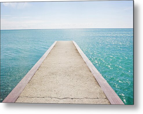Water's Edge Metal Print featuring the photograph Jetty by Michellegibson