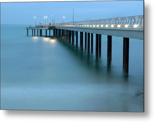 Water's Edge Metal Print featuring the photograph Jetty by Shanimiller