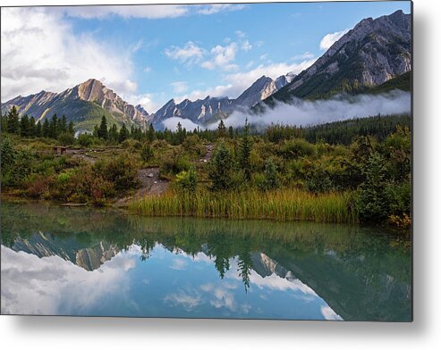 Banff Metal Print featuring the photograph Johnston Canyon Ink Pots Banff Canada Reflection by Toby McGuire