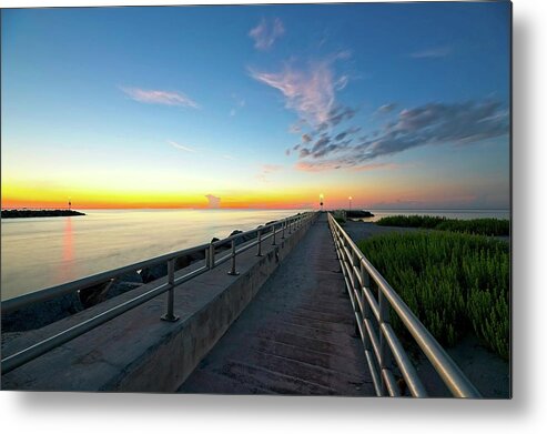 Sky Metal Print featuring the photograph Jupiter Inlet Morning Sky by Steve DaPonte
