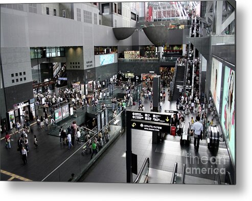 People Metal Print featuring the photograph Kyoto Train Station by Chris Martin-bahr/science Photo Library