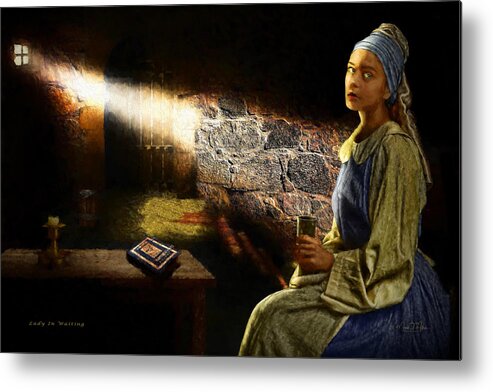 Dungeon Metal Print featuring the digital art Lady In Waiting by Mark Allen