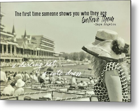 2005 Metal Print featuring the photograph LADY OF THE DERBY quote by JAMART Photography