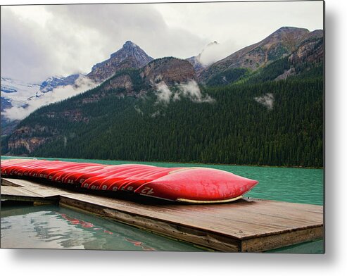 Tranquility Metal Print featuring the photograph Lake Louise by Linda Goodhue Photography