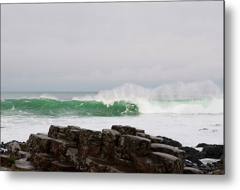 Scenics Metal Print featuring the photograph Large Surf Breaking Near Giants Causway by Driendl Group