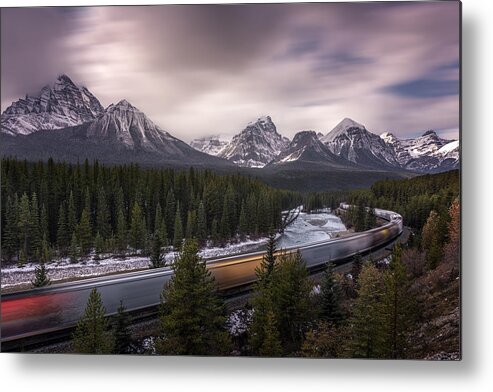 Train Metal Print featuring the photograph Last Train To Light by Jorge Ruiz Dueso