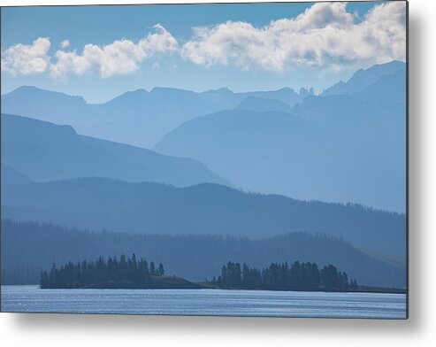 Layers Of Blue Metal Print featuring the photograph Layers Of Blue by Darren White Photography