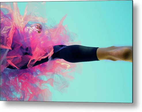 Ballet Dancer Metal Print featuring the photograph Leg Extended With Tutu by Michelle Emert