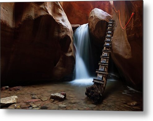 Waterfalls Metal Print featuring the photograph Let it Flow by Tassanee Angiolillo