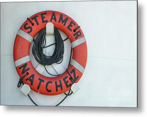 Steamer Metal Print featuring the photograph Life buoy on a ship by Patricia Hofmeester