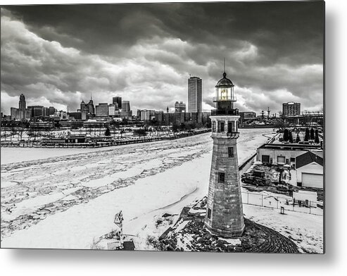Buffalo Metal Print featuring the photograph Lighthouse l'inverno by John Angelo Lattanzio