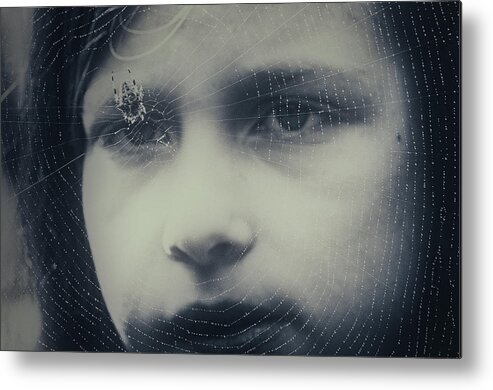 Child Metal Print featuring the photograph Like A Prison by Mirjam Delrue