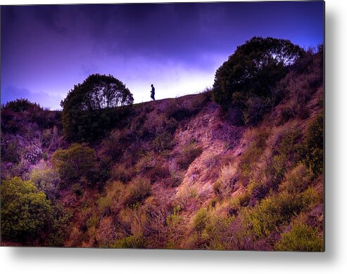 Solitude Metal Print featuring the photograph Lone jogger by Jay Binkly