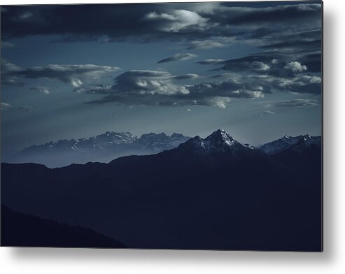 Mountains Metal Print featuring the photograph Lonely Peak Of Mountains by Tom Hudolin