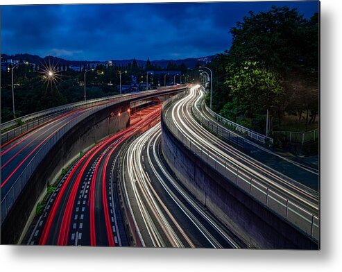 Cityscape Metal Print featuring the photograph Long Exposure by Reijiro