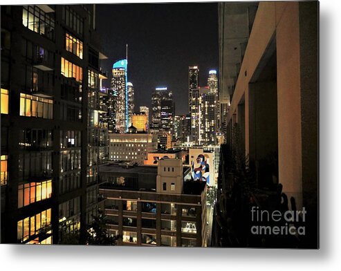 Los Angeles Metal Print featuring the photograph Los Angeles Series - Suite Life Downtown L A by Lee Antle