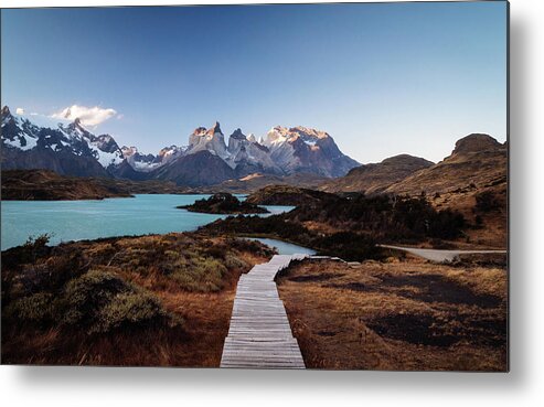 Chile Metal Print featuring the photograph Los Curnos in Torres del Paine National Park in Chile by Kamran Ali