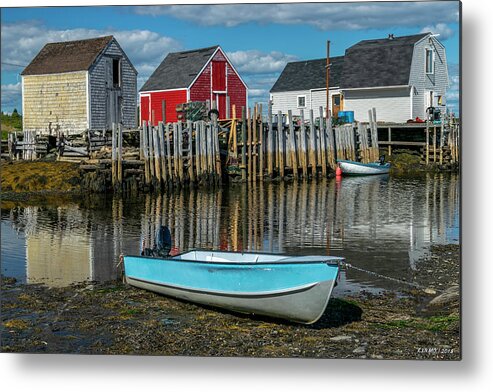 2018 Metal Print featuring the photograph Low Tide at Blue Rocks 02 by Ken Morris