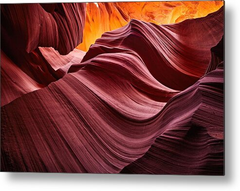 Landscape Metal Print featuring the photograph Lower Antelope Canyon, Arizona, Usa by DPK-Photo