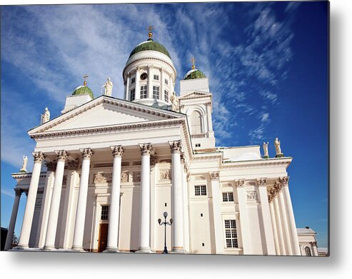 Architectural Column Metal Print featuring the photograph Lutheran Cathedral In Helsinki by Henryk Sadura