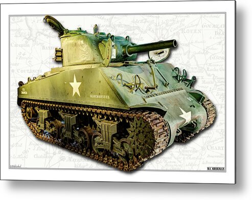 M4 Sherman Tank Metal Print featuring the photograph M4 Sherman Tank 2 by Weston Westmoreland