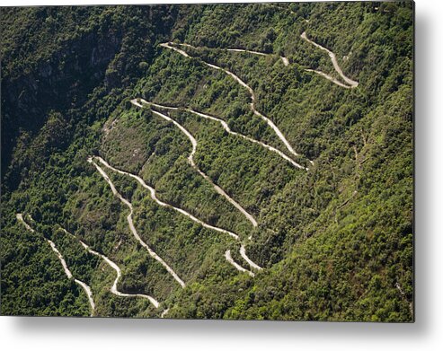 Machu Picchu Metal Print featuring the photograph Machu Picchu Access Road, Elevated View by David Madison