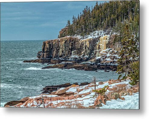 Maine Metal Print featuring the photograph Magnificent Otter Cliffs by Elizabeth Dow