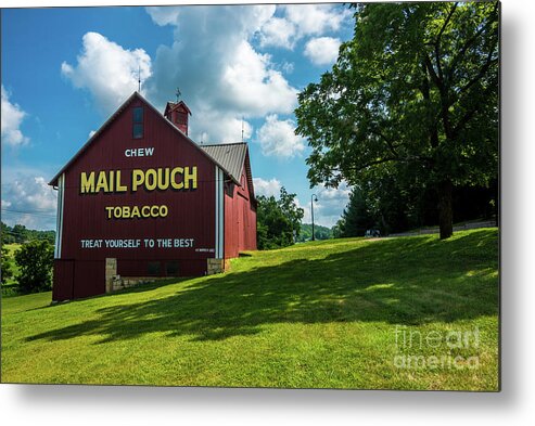 Mail Pouch Barn Metal Print featuring the photograph Mail Pouch Tobacco Barn - Indiana by Gary Whitton