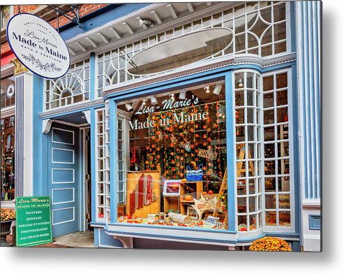 Estock Metal Print featuring the digital art Maine, Old Town, Store by Claudia Uripos