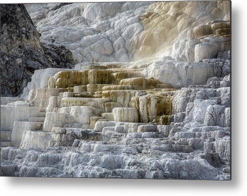 Castle Metal Print featuring the photograph Mammoth Hot Springs Terrace - 1 by Alex Mironyuk