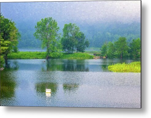 Hayward Garden Putney Vermont Metal Print featuring the photograph Marina Morning by Tom Singleton