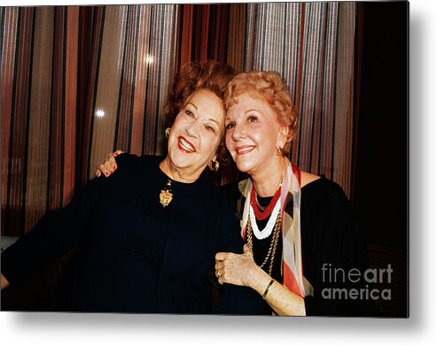 Charity Benefit Metal Print featuring the photograph Mary Martin And Ethel Merman by Bettmann