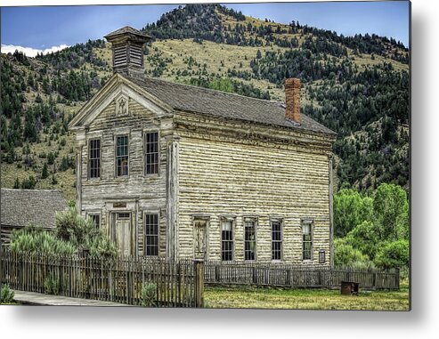 Ghost Metal Print featuring the photograph Masonic Temple Bannick by Steve Benefiel